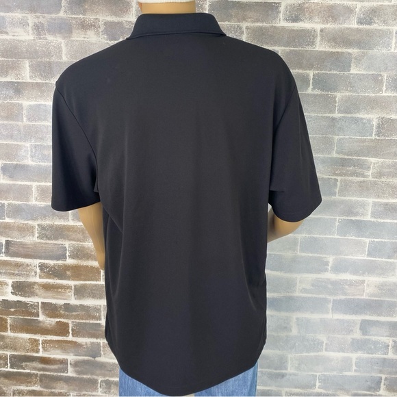 Men’s Grand Slam Performance Black Ribbed Polo Tag-less Shirt Size XL - Picture 2 of 8